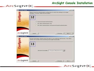 13
12
ArcSight Console Installation
 
