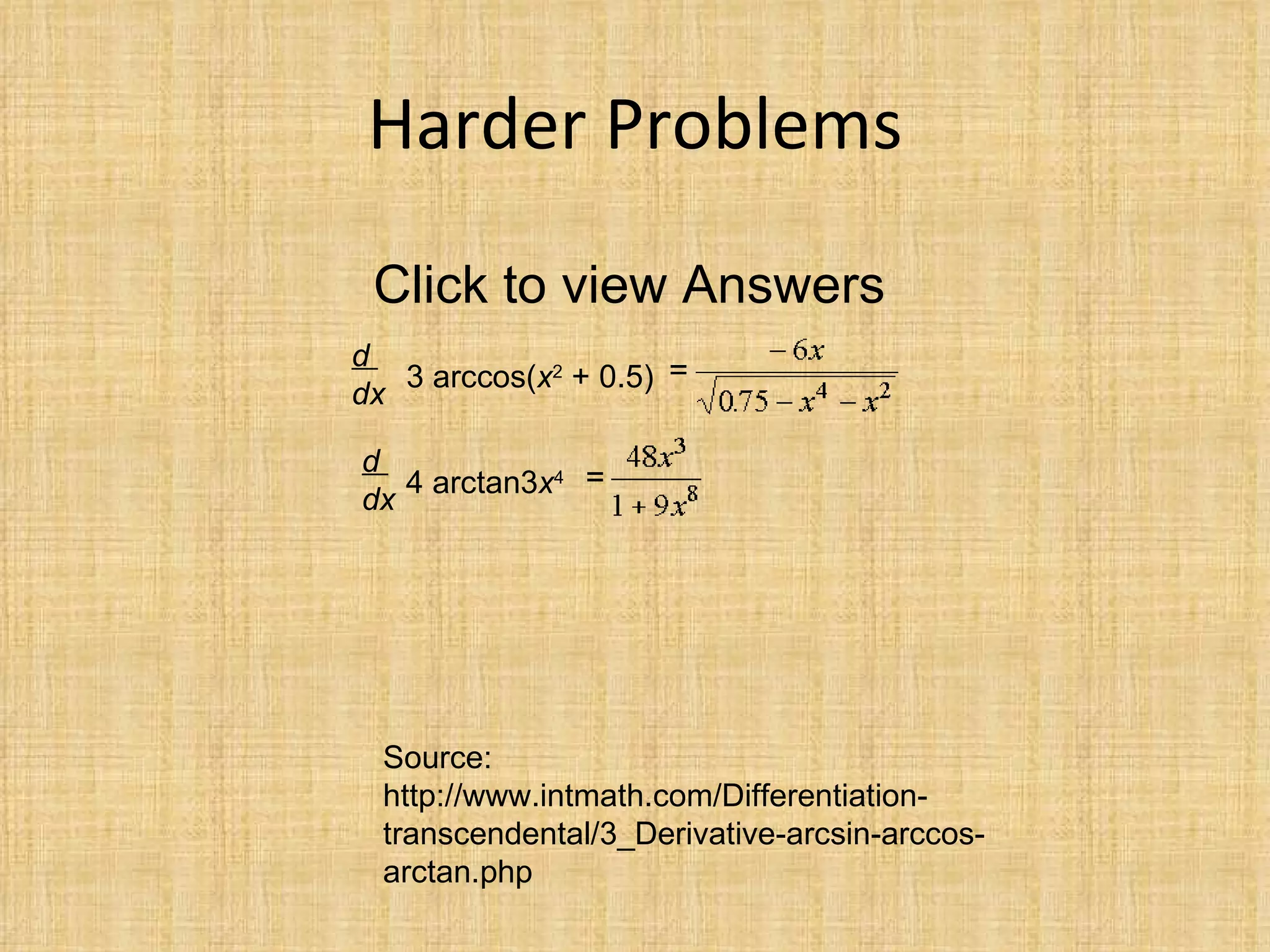 Arcsin, Arccos, Arctan | PPT