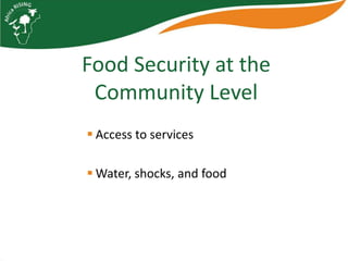 Characterizing households and communities for Africa RISING