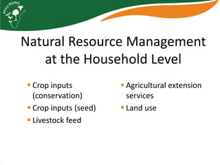 Characterizing households and communities for Africa RISING