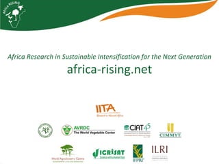 Characterizing households and communities for Africa RISING