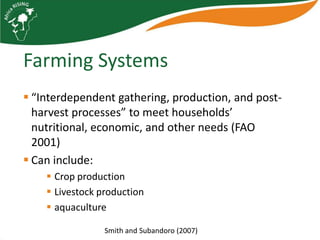 Characterizing households and communities for Africa RISING