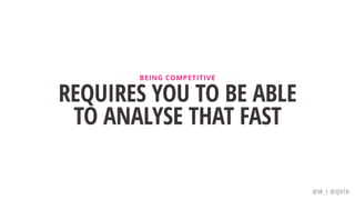 REQUIRES YOU TO BE ABLE
TO ANALYSE THAT FAST
BEING COMPETITIVE
@W_I @QVIK
 