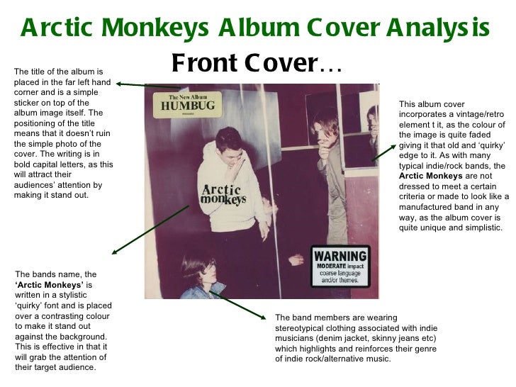 digipak analysis arctic monkeys ruin a band name with one letter