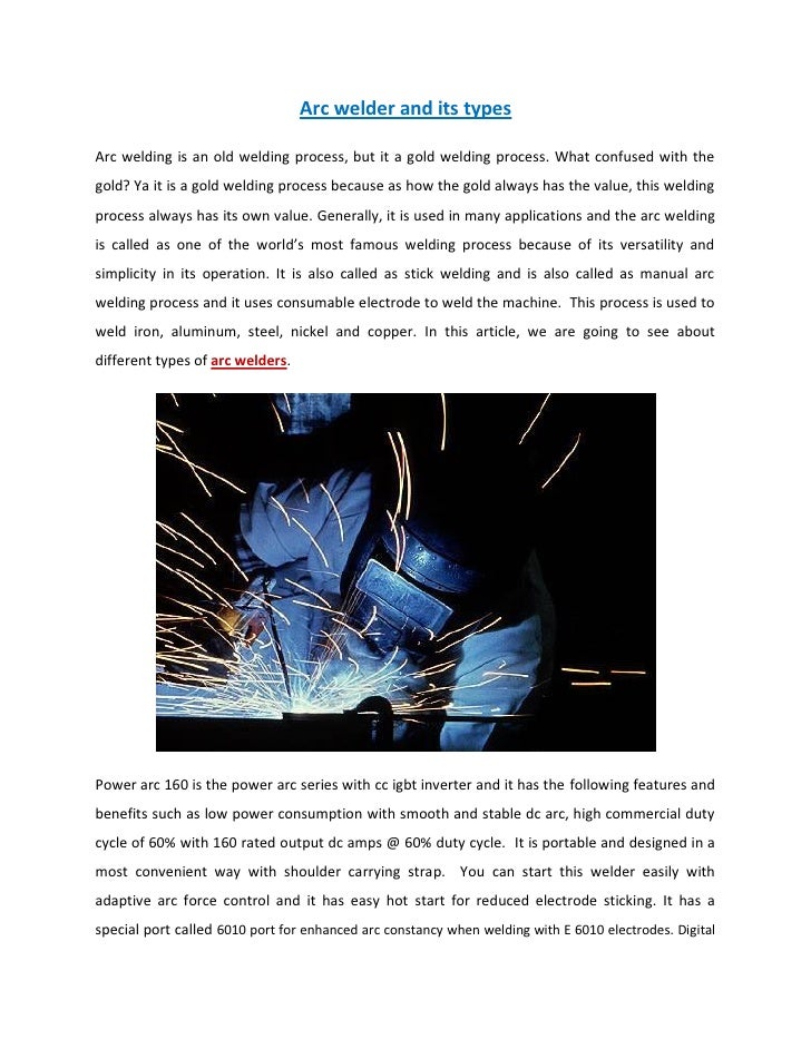 Arc Welder And Its Types