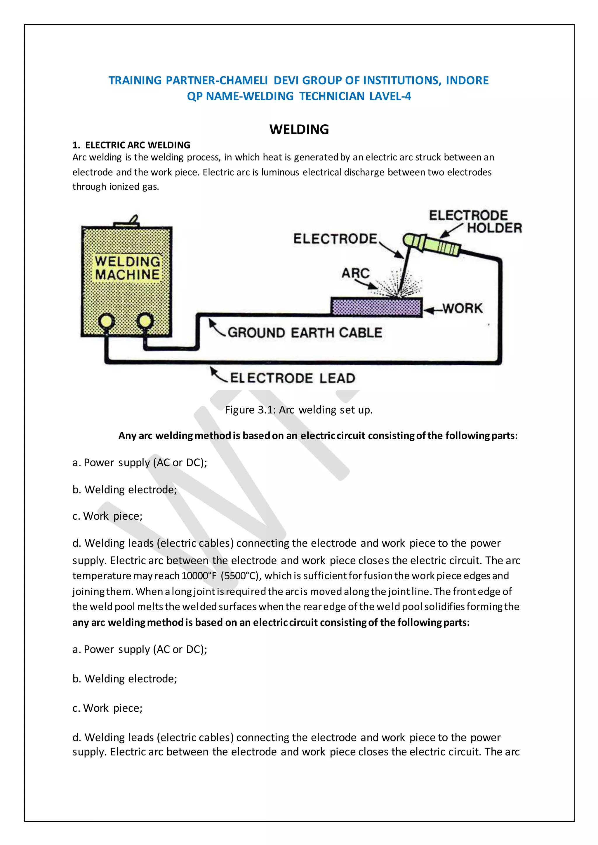 Arc welding manual PDF