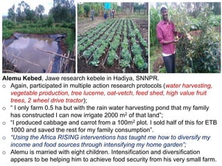 Africa RISING in the Ethiopian highlands: Some phase I achievements