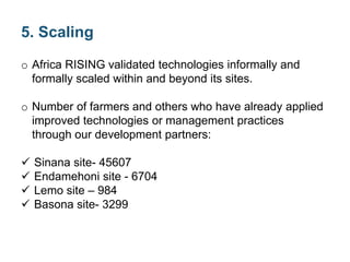 Africa RISING in the Ethiopian highlands: Some phase I achievements