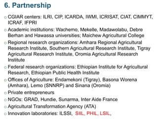 Africa RISING in the Ethiopian highlands: Some phase I achievements