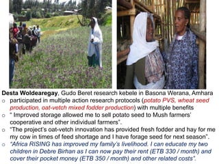 Africa RISING in the Ethiopian highlands: Some phase I achievements