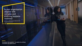 Ardberry Technology Engage 1
Is your organization
aligned with
complex and
evolving business
realities?
Ardberry Technology Cybersecurity
Program Assessment
 