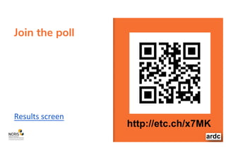 Join the poll
Results screen
http://etc.ch/x7MK
 