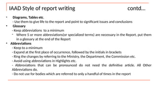 Drafting of Audit Report style guide of CAG | PPTX