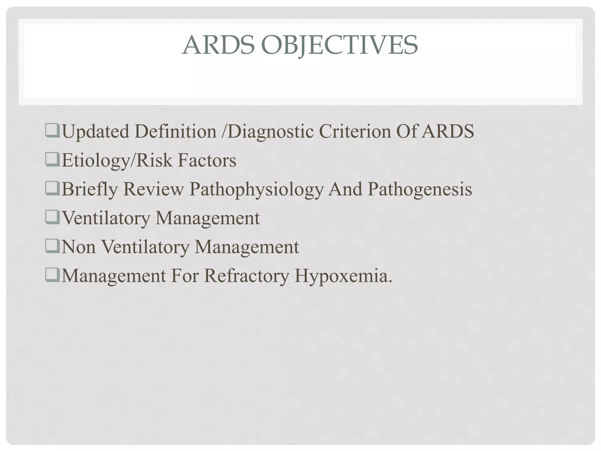 Ards | PPT | Free Download