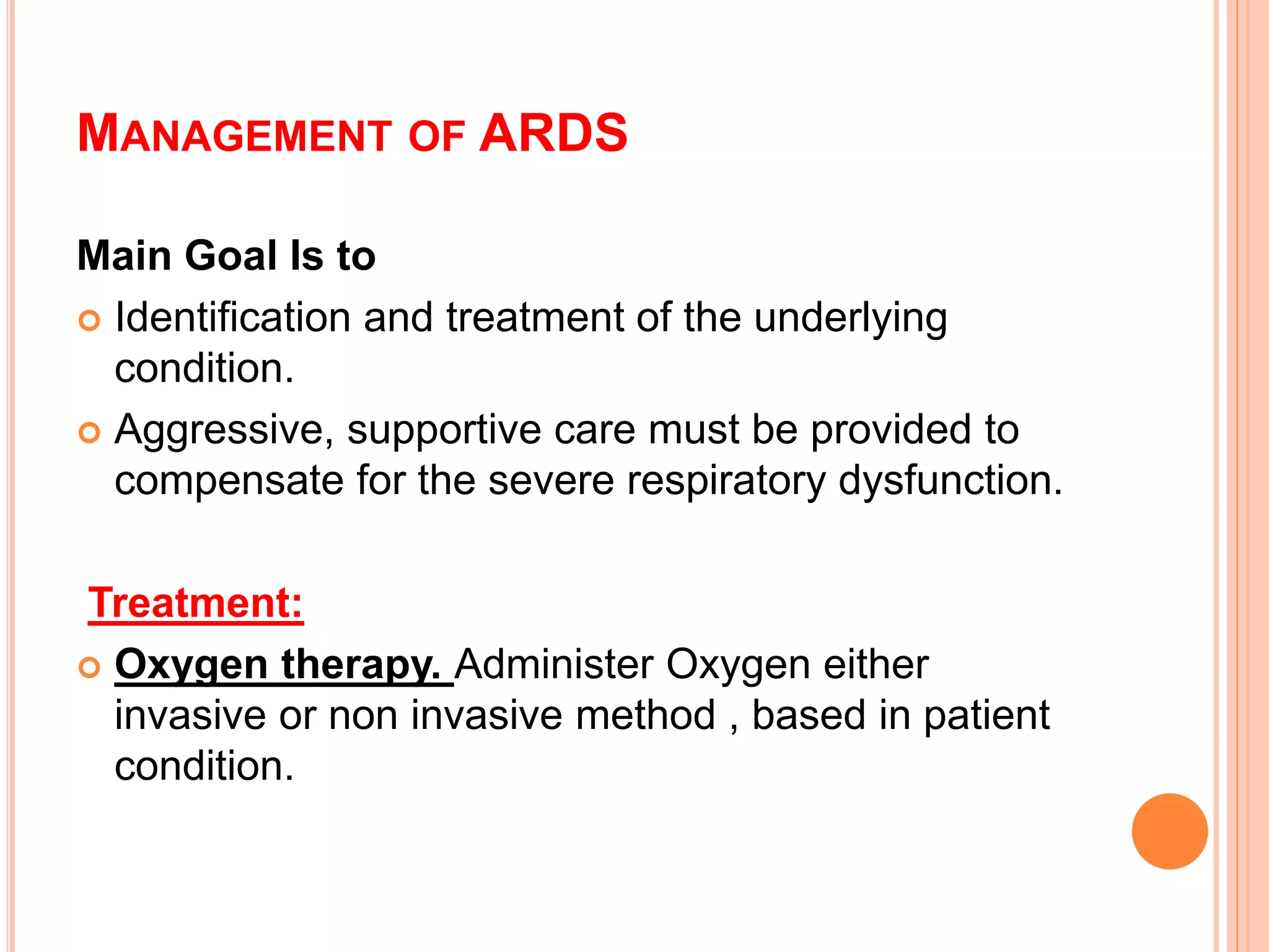 Adult respiratory distress syndrome & nursing care | PPTX