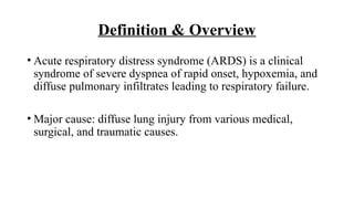 Diffuse Cause Acute Respiratory Distress Syndrome | PPTX
