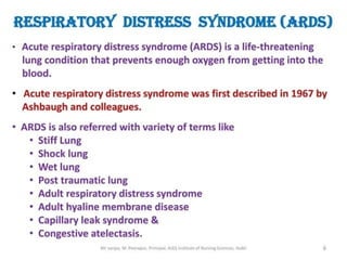 ARdS.pptxAcute Respiratory Distress Syndrome (ARDS) is a life ...