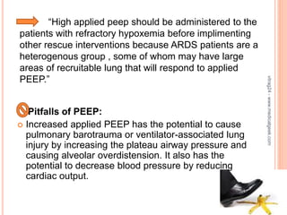 ARDS - Diagnosis and Management | PPTX