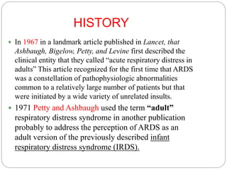ACUTE RESPIRATORY DISTRESS SYNDROME | PPTX