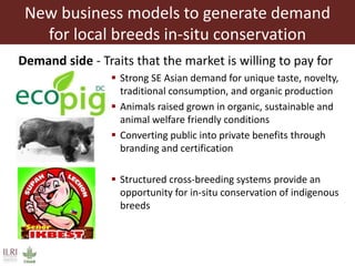 The sustainable use of animal genetics in developing countries