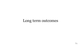 Long term outcomes
9a
 