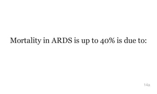 Mortality in ARDS is up to 40% is due to:
14a
 