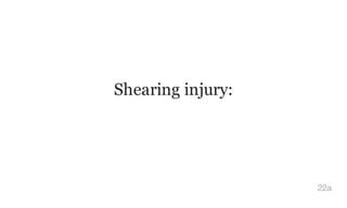 Shearing injury:
22a
 