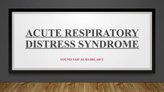 Acute respiratory distress syndrome critical care area | PPTX