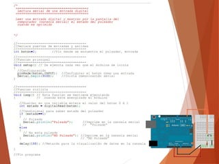 Arduino(Tipos y su Programacion)