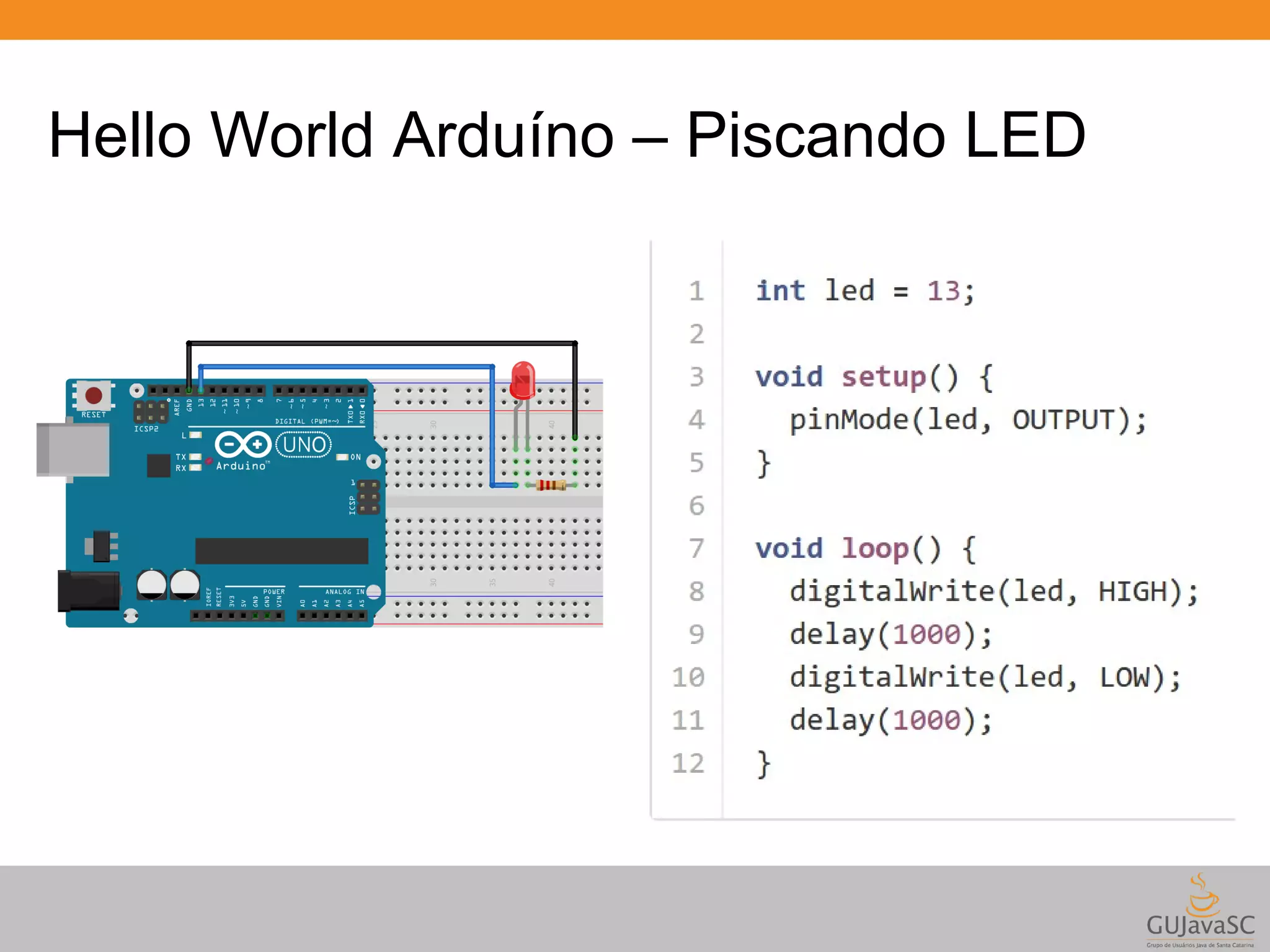Hello World Arduíno – Piscando LED 