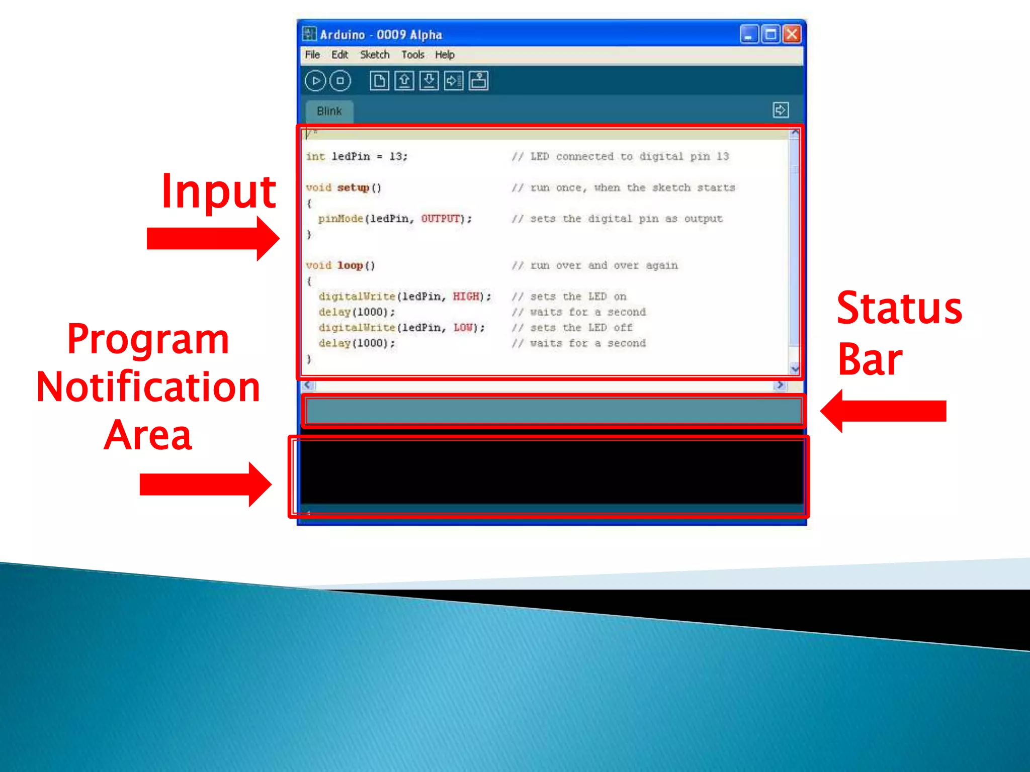 Input
Status
Bar
Program
Notification
Area