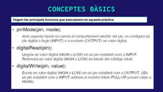 CONCEPTES BÀSICS
Vegem les principals funcions que executarem en aquesta pràctica
 