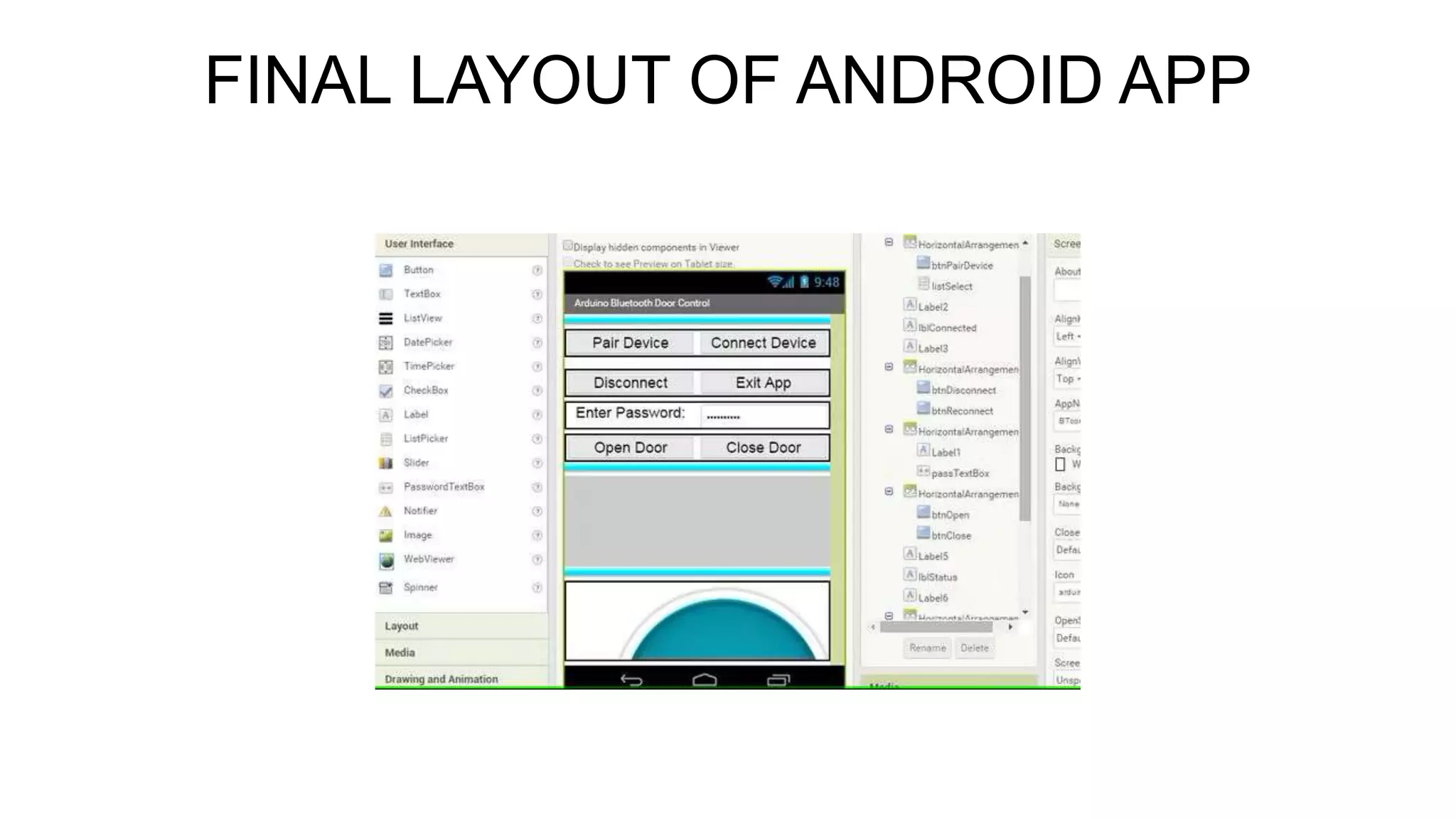 FINAL LAYOUT OF ANDROID APP
 