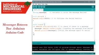 Messenger Between
Tow Arduinos
Arduino Code
 