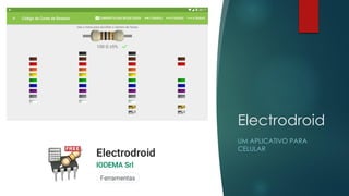 Electrodroid
UM APLICATIVO PARA
CELULAR
 