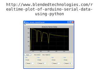 http://www.blendedtechnologies.com/r
ealtime-plot-of-arduino-serial-data-
using-python
 