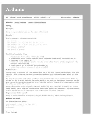 Arduino reference | PDF
