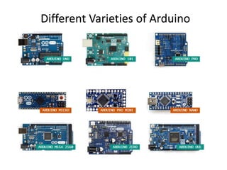 QuickIntroduction to Arduino and Sensors | PPTX