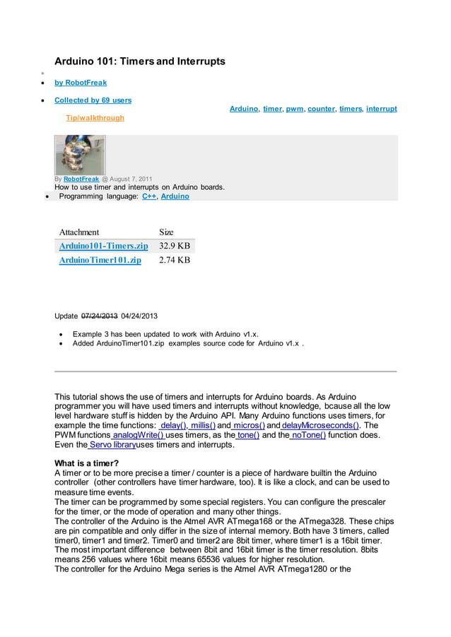 Arduino 101 | PDF