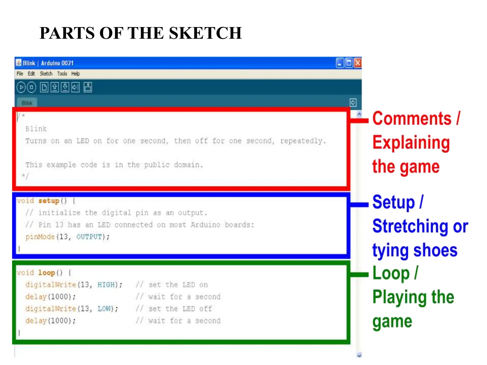 PARTS OF THE SKETCH
 