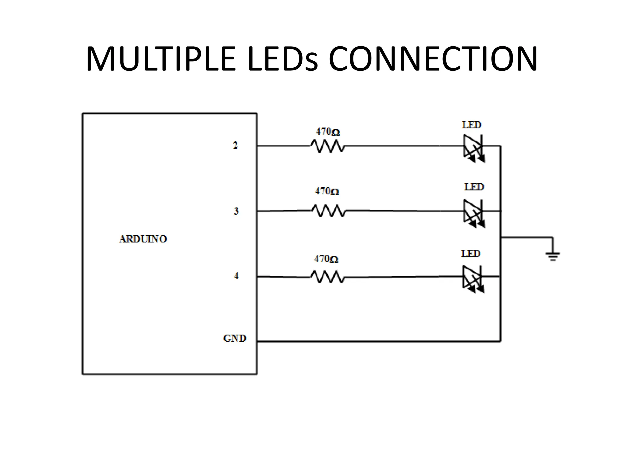 MULTIPLE LEDs CONNECTION
 