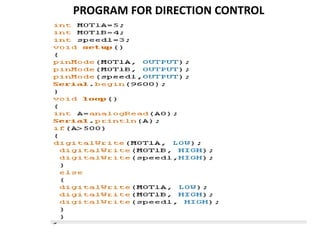 PROGRAM FOR DIRECTION CONTROL
 