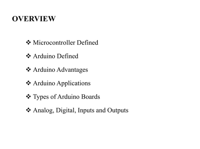 Arduino board program for Mobile robotss | PPT