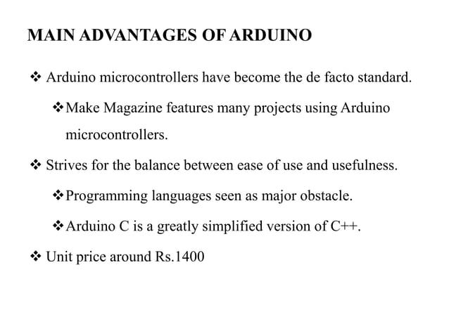 Arduino board program for Mobile robotss | PPT