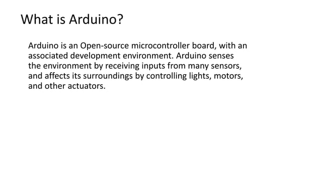 Arduino and its hw architecture | PPT