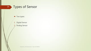 Sensor Types And Applications Arduino Example Arduino tutorial A to Z | PPTX