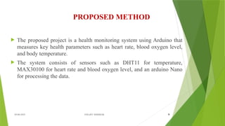 ARDUINO BASED PATIENT HEALTH MONITORING SYSTEM USING SMART MIRROR.pptx