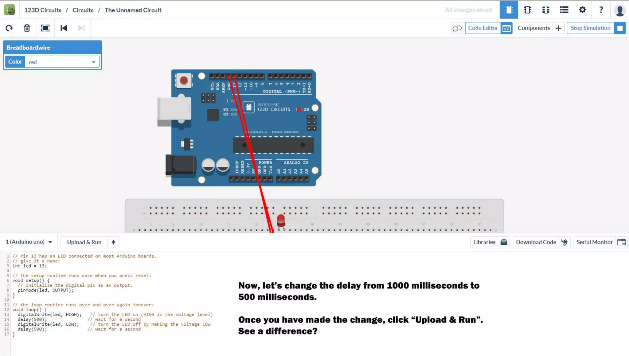 Arduino Introduction (Blinking LEDs) - step by step screenshots  (workshop #5)