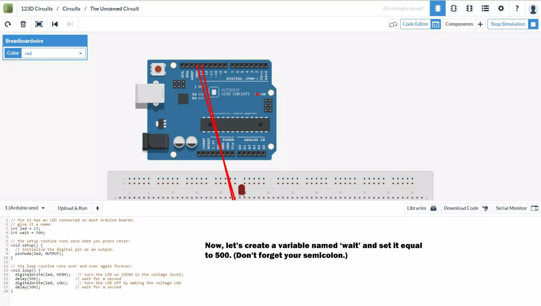 Arduino Introduction (Blinking LEDs) - step by step screenshots  (workshop #5)
