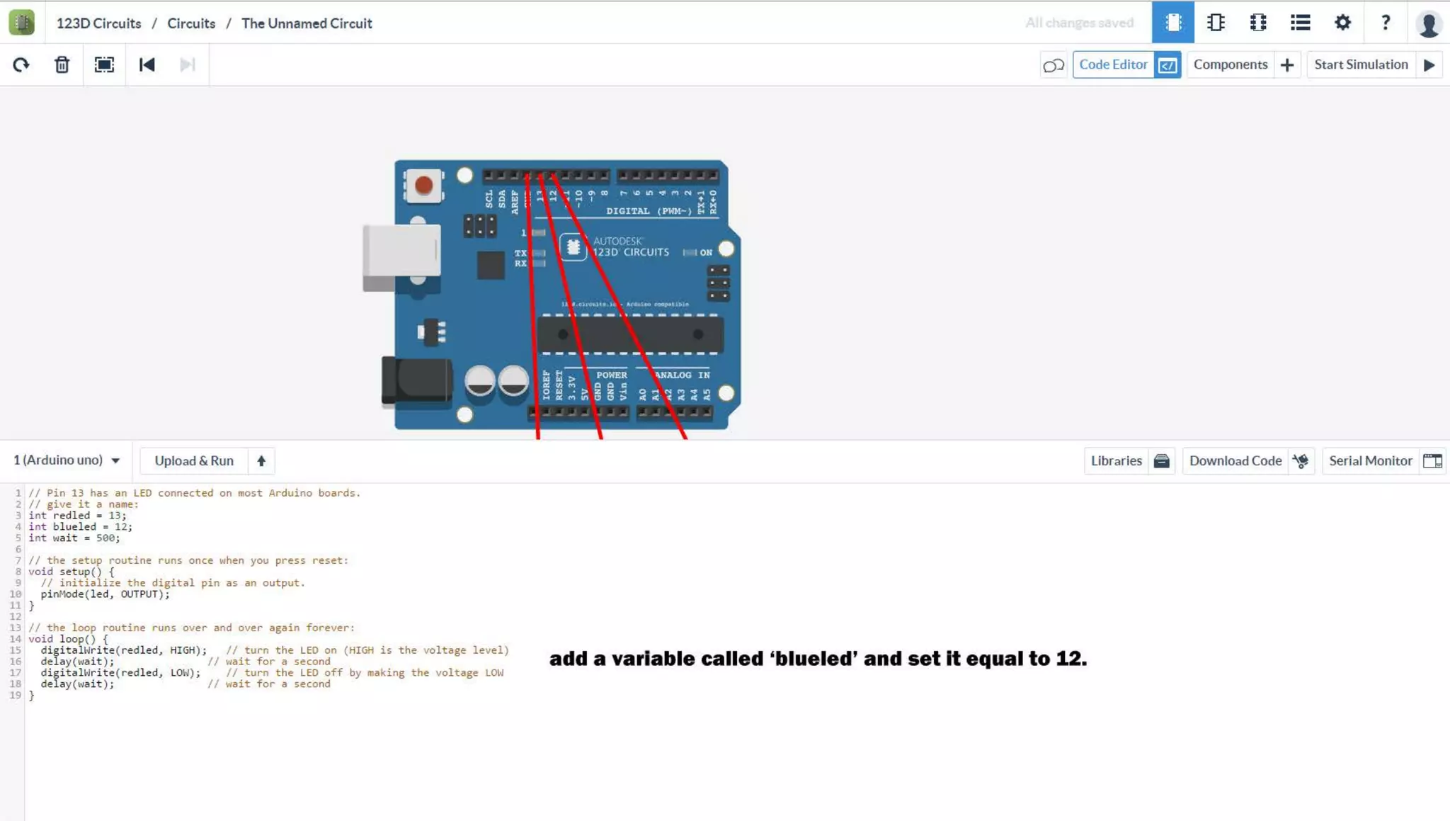 Arduino Introduction (Blinking LEDs) - step by step screenshots  (workshop #5)